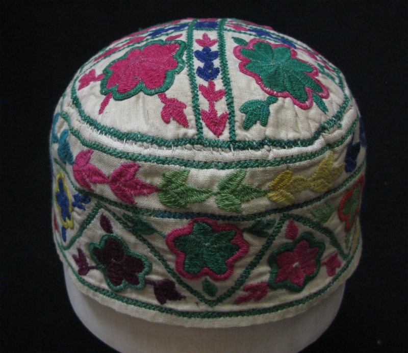 Afghanistan - Laqay girls hat, silk embroidery on cotton