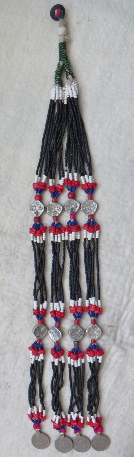 North Afghanistan – Pashtun tribal beaded tassels with silver