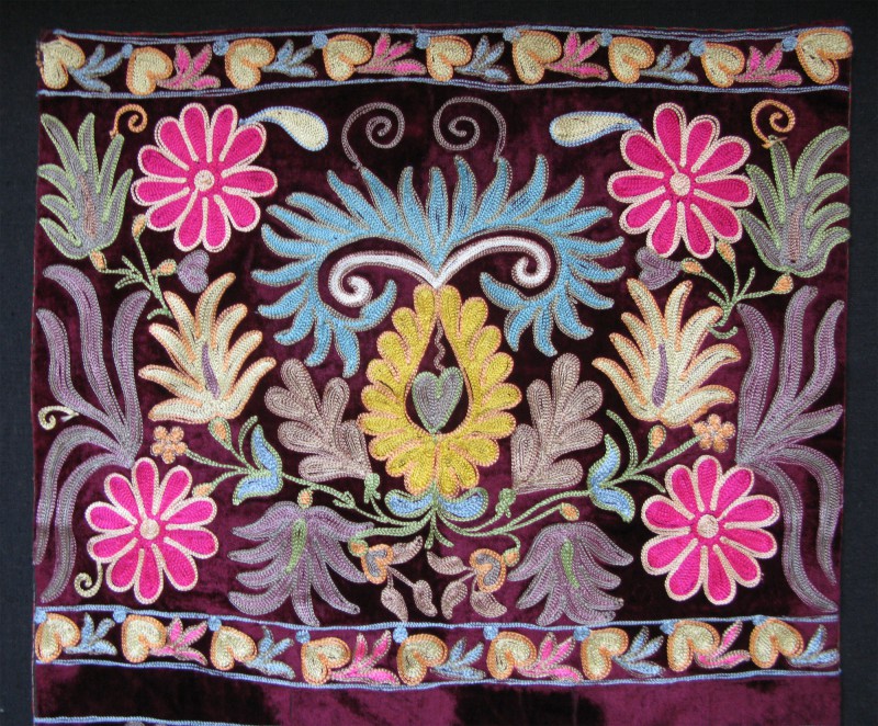 Uzbekistan Tashkent Tatar silk embroidery on velvet