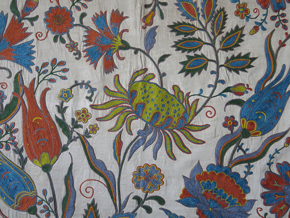 Uzbekistan - Tashkent suzani, silk chain stitch embroidery