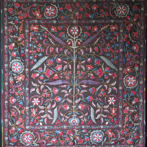 Uzbekistan Fergana Valley handmade silk Suzani