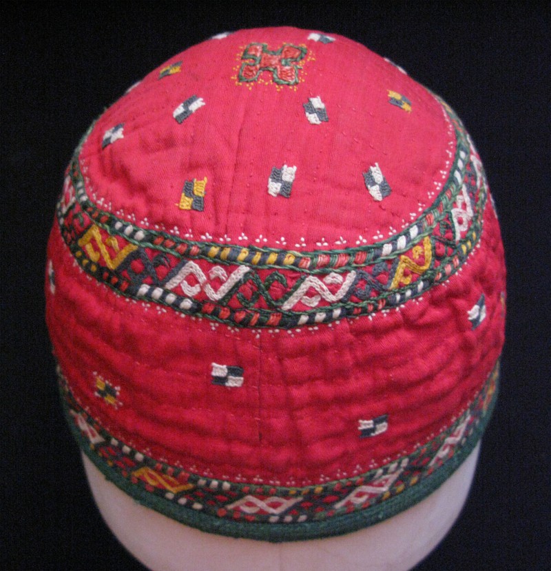 Turkmen Chodor ceremonial hat from Uzbekistan