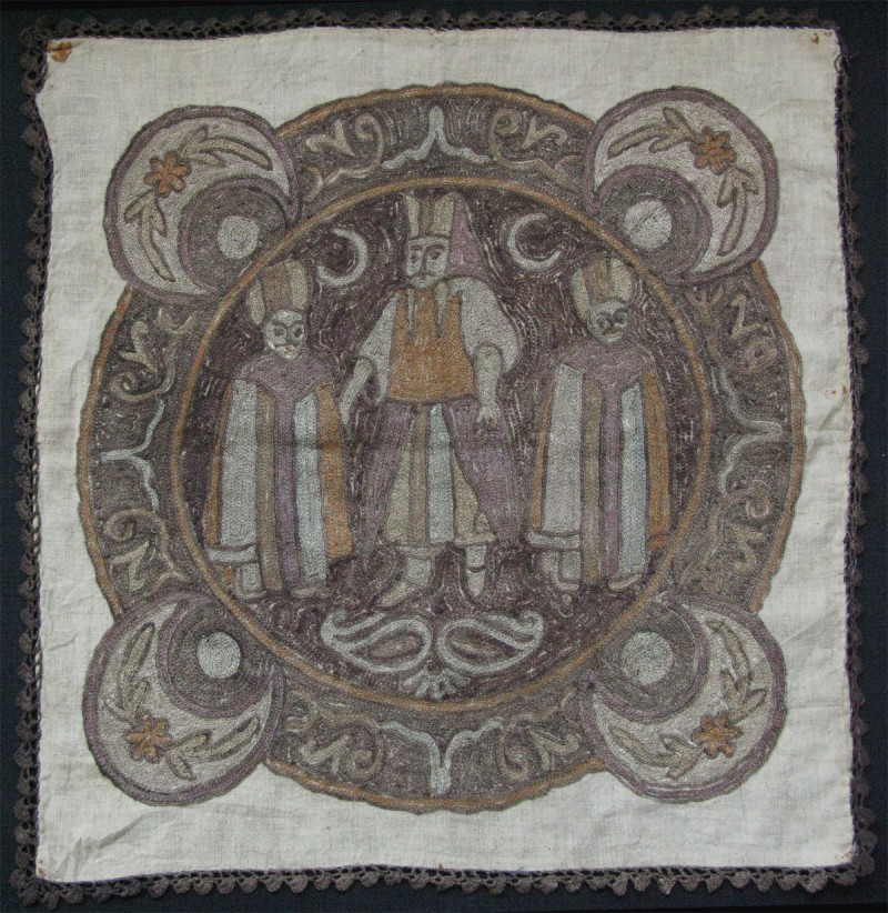 Edirne - Ottoman silk and metallic embroidery wall hanging