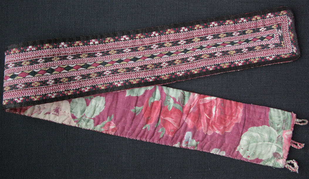 Turkmenistan Tekke belt, silk embroidery