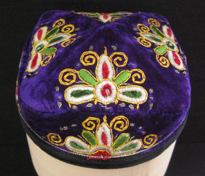 Uzbekistan Bokhara silk velvet handmade hat