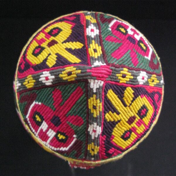 Afghanistan - AIMAQ tribal silk embroidered hat