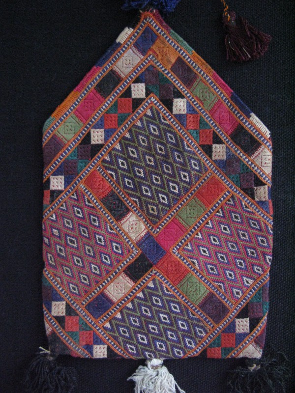 North Afghanistan - Baluch tribes Silk embroidered personal pair of envelope shape vanity bags