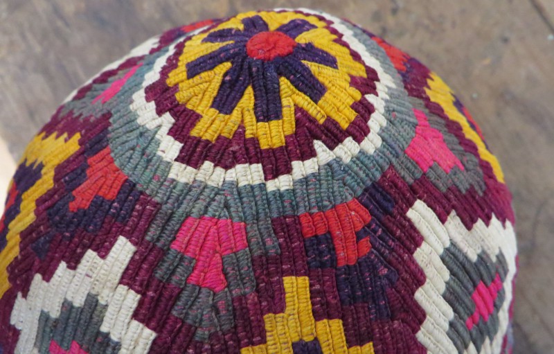 Afghanistan – Aimaq tribal hat with kilim motifs
