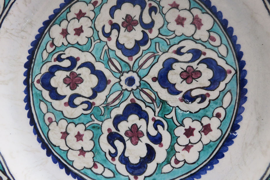 Anatolian – Kutahya antique glazed ceramic plate