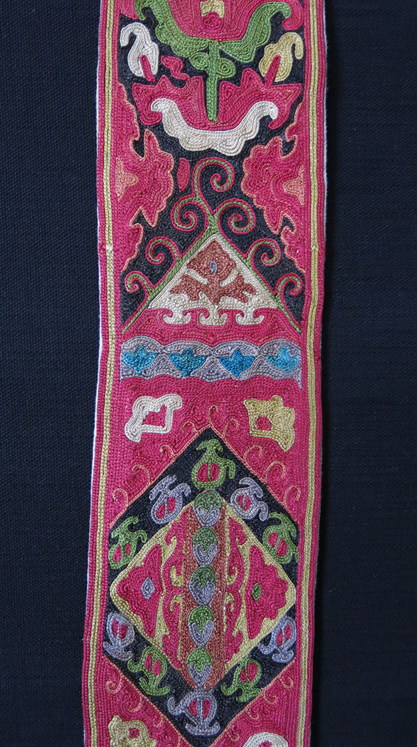 Uzbekistan – Lakai silk embroidery pigtail