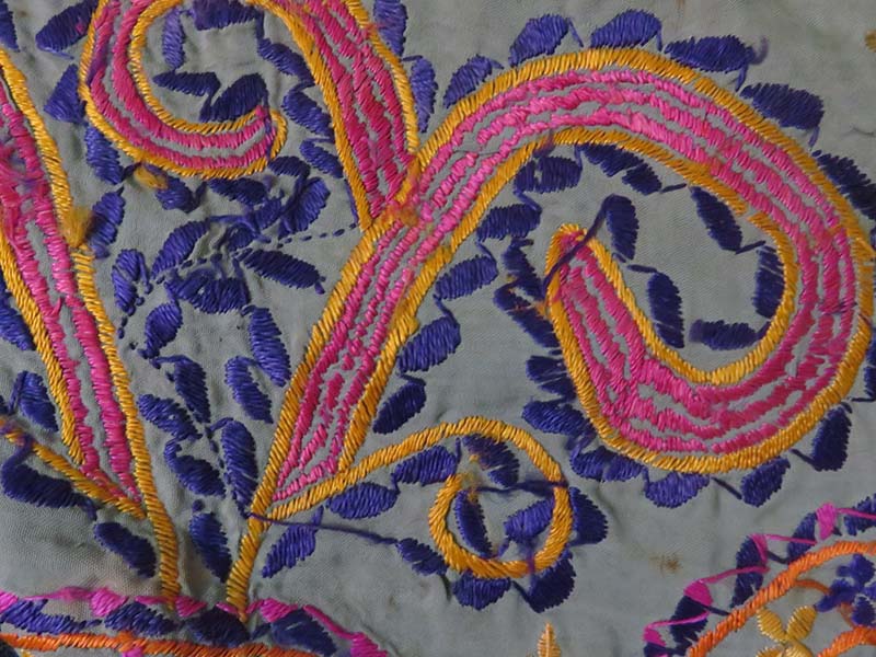 Afghanistan – Hazara tribal silk embroidery trapping