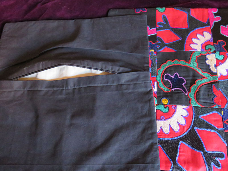 Tajikistan – old suzani pair of pillow covers