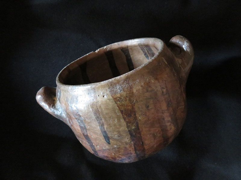EAST ANATOLIA - Erzurum clay handmade, fired and natural glazed ( Hand patina ) pot