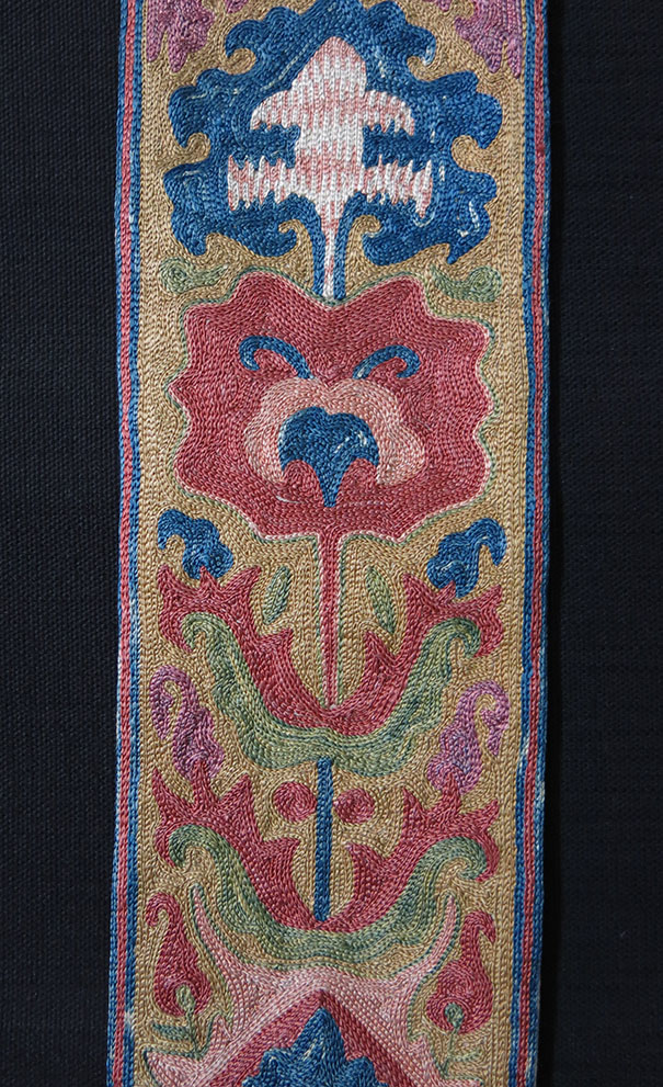 Uzbekistan Lakai ethnic silk embroidery pigtail
