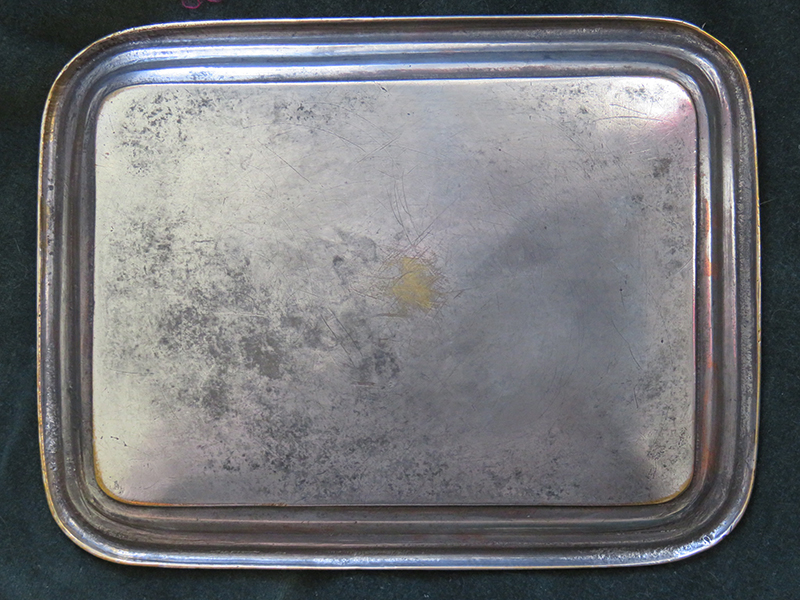 Anatolia Ottoman antique bronze mini tinned tray