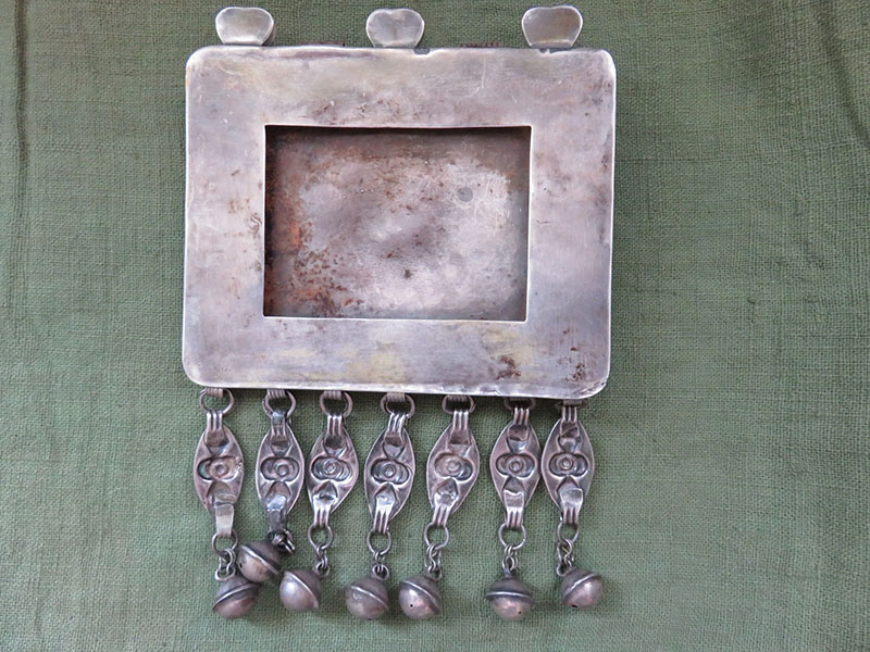 Turkmenistan - ethnic silver gilded pendant