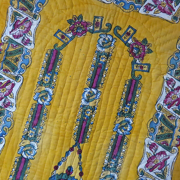 Anatolia Tokat block printed and quilted prayer mat