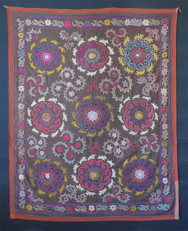 Uzbekistan Surkhandarya nomadic silk suzani