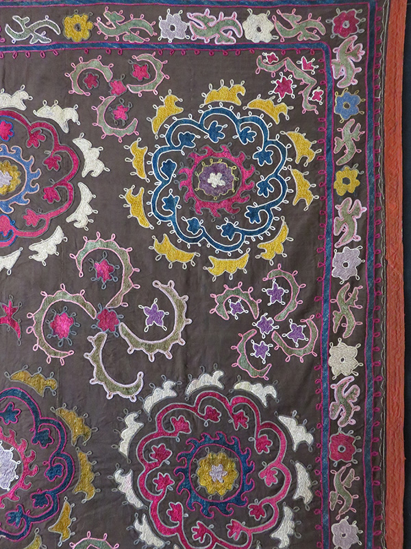 Uzbekistan Surkhandarya nomadic silk suzani