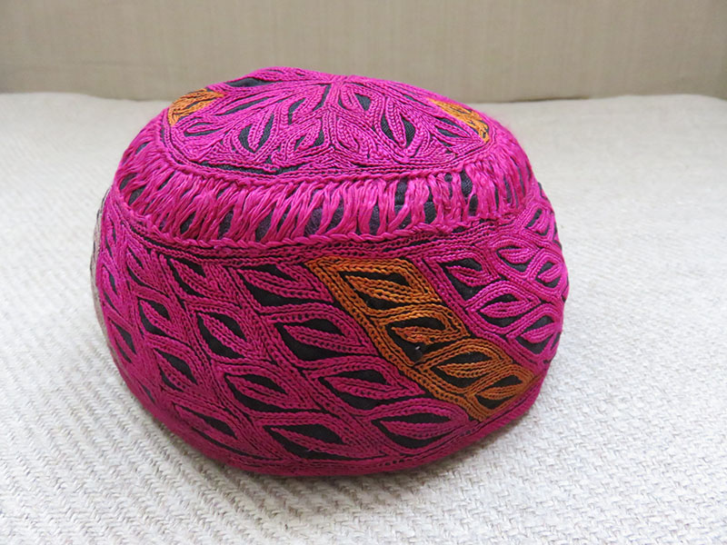 Pakistan Swat Valley - Ethnic silk embroidered hat
