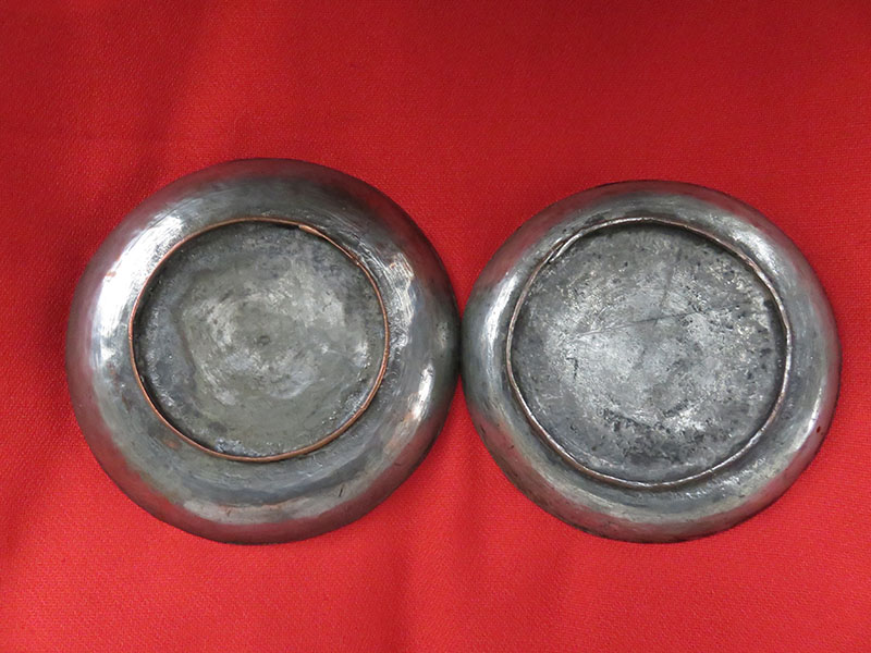 Ottoman antique hand forged Copper mini plates