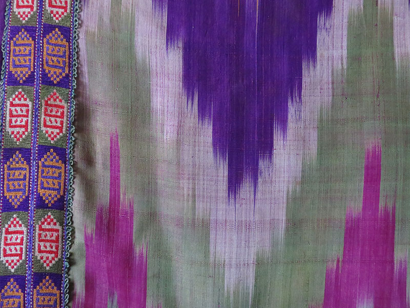 Uzbekistan - Koynek - Kuylak, antique silk ikat dress