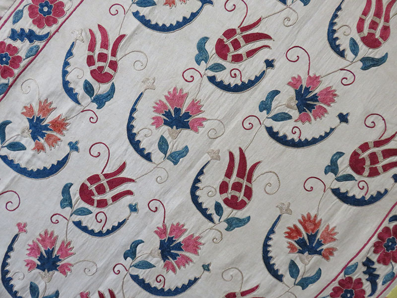 Uzbekistan - Tashkent silk embroidered ethnic Suzani
