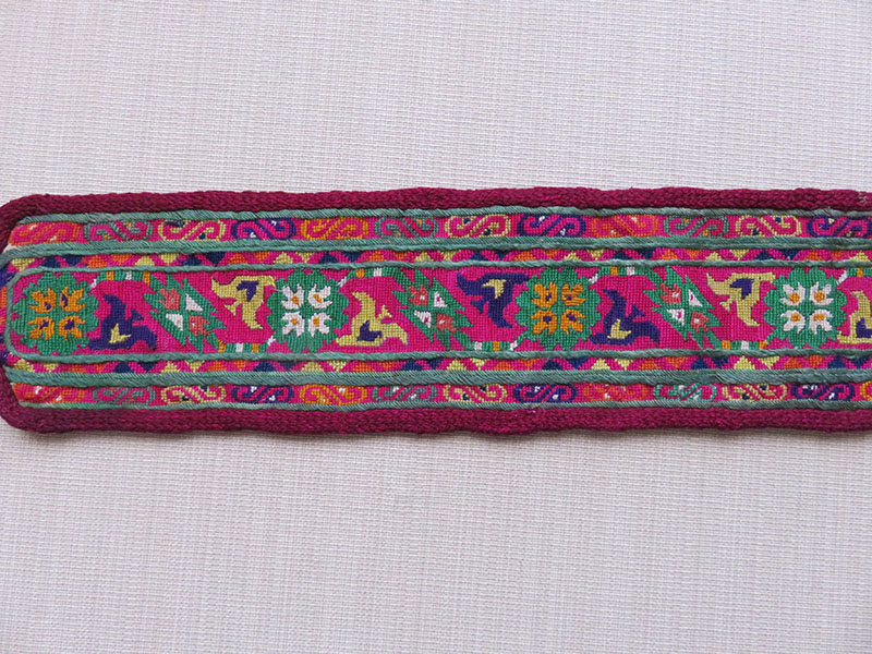 Tajikistan - Wakhan Valley - Pamir Mt. tribal silk embroidery headband