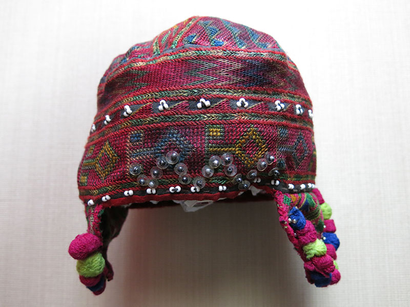Pakistan Kohistan Swat Valley tribal silk child hat