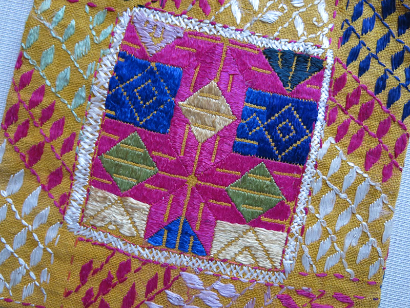 Pakistan Kohistan Swat Valley ethnic silk embroidery small bag