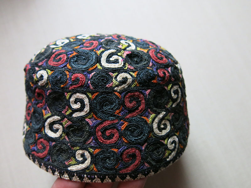 Turkmenistan - Yomud fine embroidery vintage tribal hat