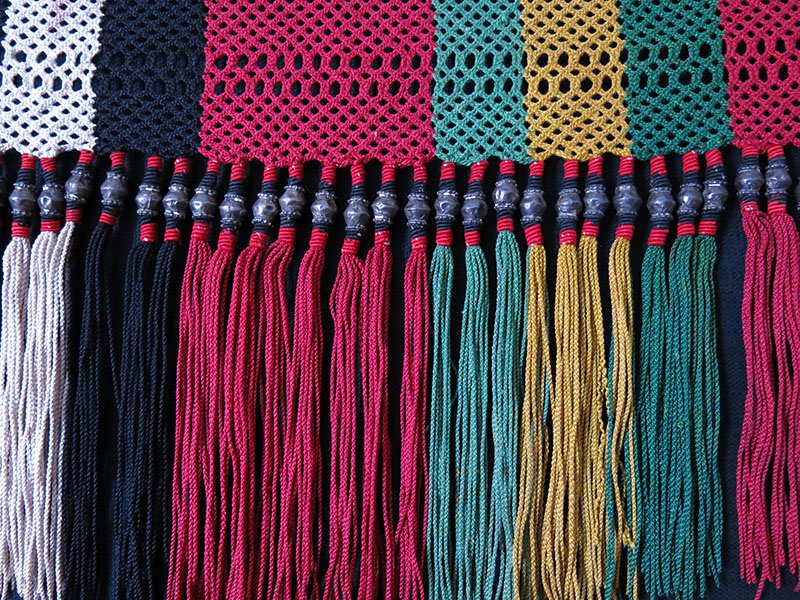 Uzbekistan Lakai tribal Silk braided tassels