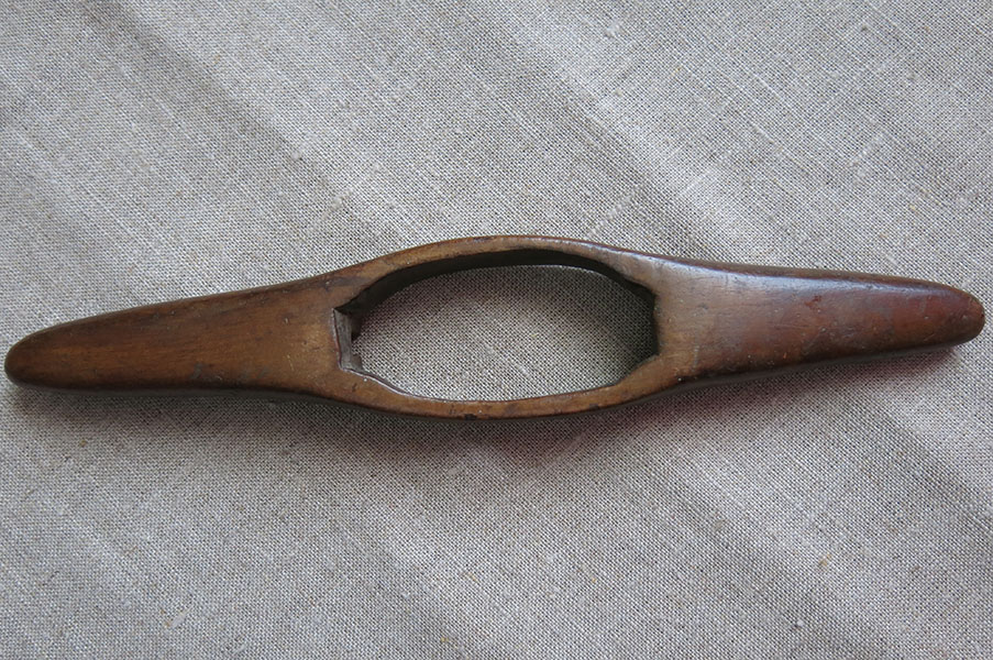 Anatolian - Ottoman antique hand carved wooden weaving shuttle
