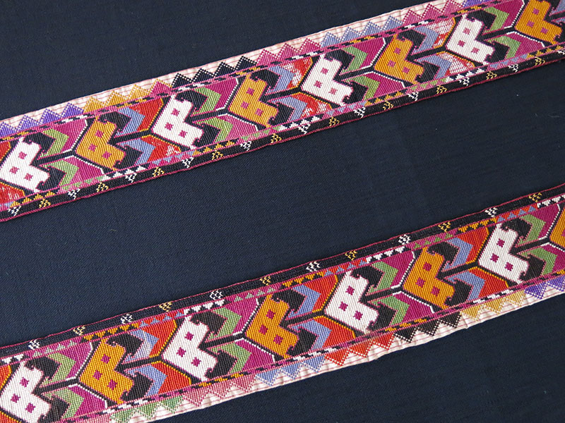 Uzbekistan - LAKAI tribal silk embroidered pair of belts