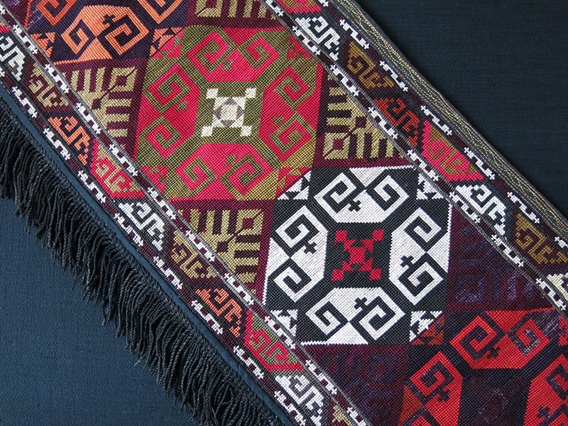 AFGHANISTAN - LAKAI Sagusha tribal bedding pile - silk embroidered wall hanging