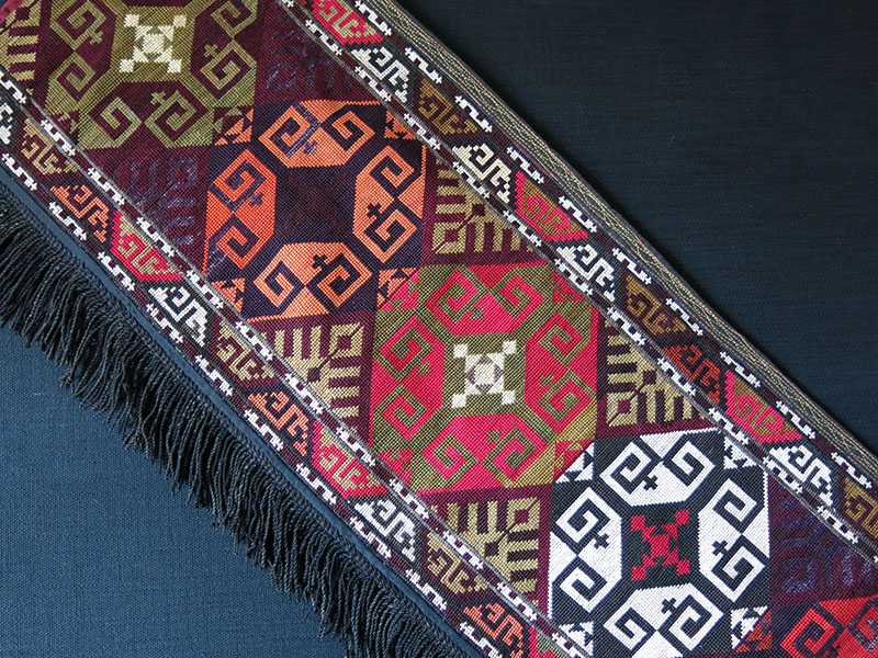 AFGHANISTAN - LAKAI Sagusha tribal bedding pile - silk embroidered wall hanging