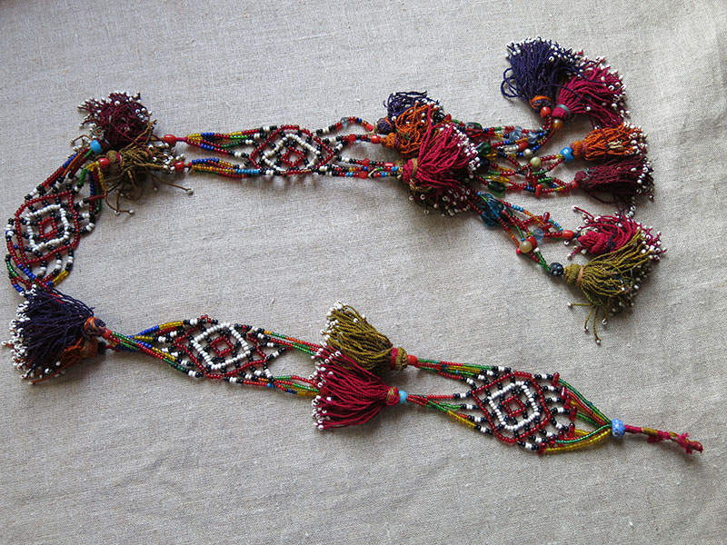 AFGHANISTAN - Turkmen tribal beaded tassel ornament
