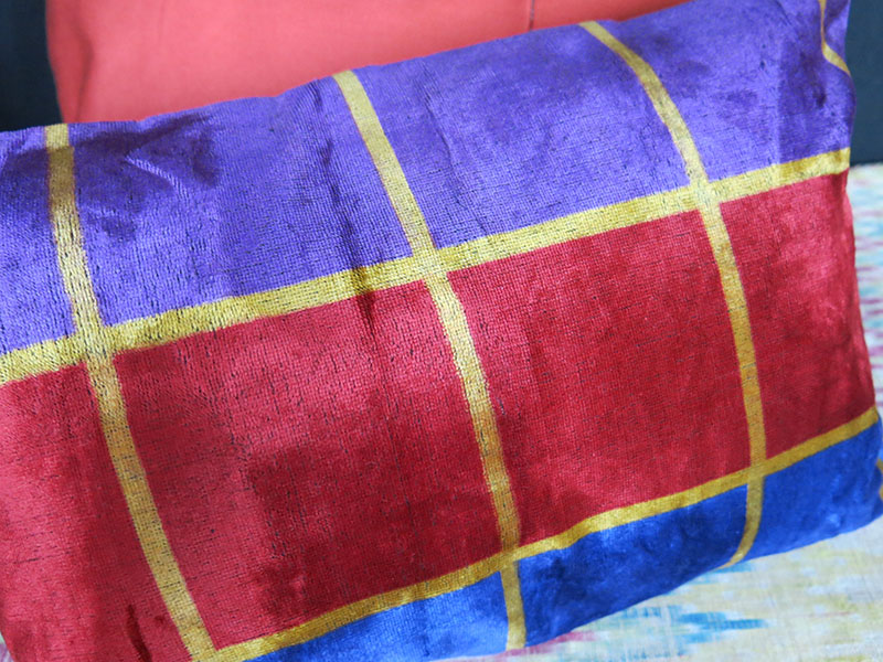 UZBEKISTAN BOKHARA velvet small pair of pillow covers