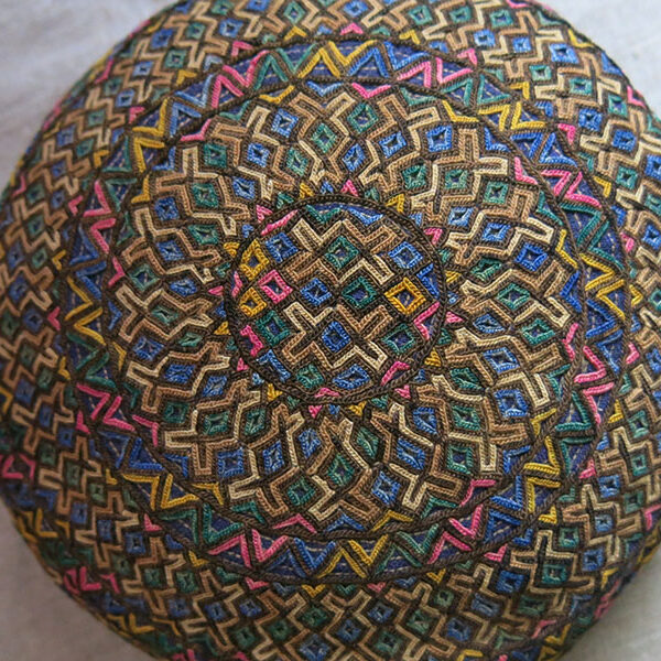 Silk Cape with Studded tribal Motifs