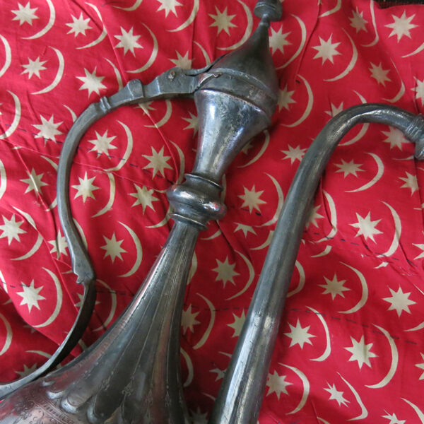 ANATOLIAN - ISTANBUL SULEMANI – SULEYMANIYE Antique tinned copper water ewer