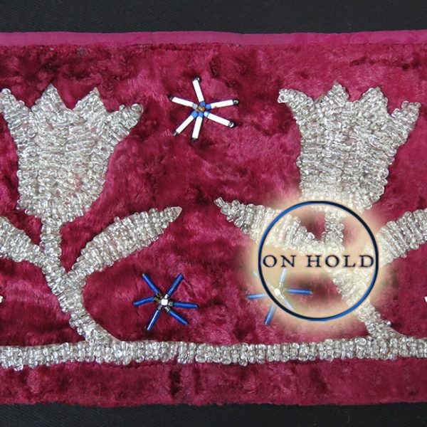 KAZAKHSTAN – Transparent glass bead embroidery on velvet