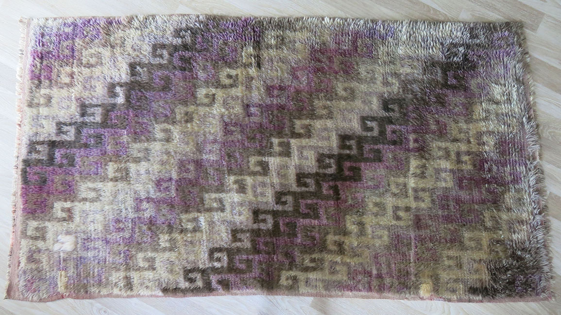 ANATOLIA – KONYA KARAPINAR tribal silky soft wool-angora mixture woven rug