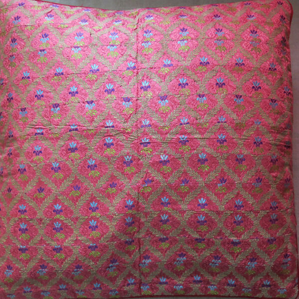 PERSIA - ISFAHAN - antique silk brocade pillow cover