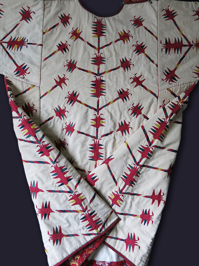 TURKMENISTAN TEKKE Turkmen tribal silk embroidered shirt