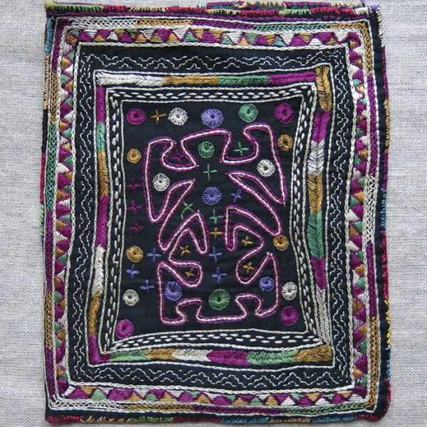 AZERBAIJAN Antique Tribal double side silk embroidered bag