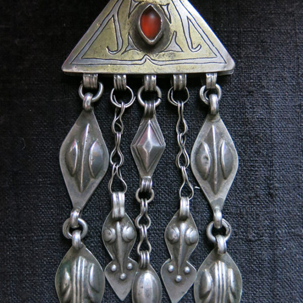 TURKMENISTAN - YOMUD Turkmen ethnic gilded silver decoration
