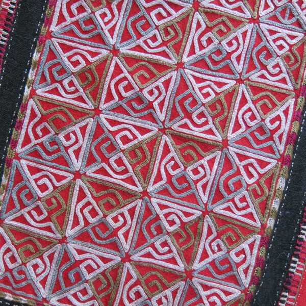 CENTRAL ASIA - TURKMEN CHODOR talisman silk embroidery mirror bag