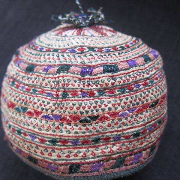 TURKMEN TEKKE TRIBAL child silk embroidery hat
