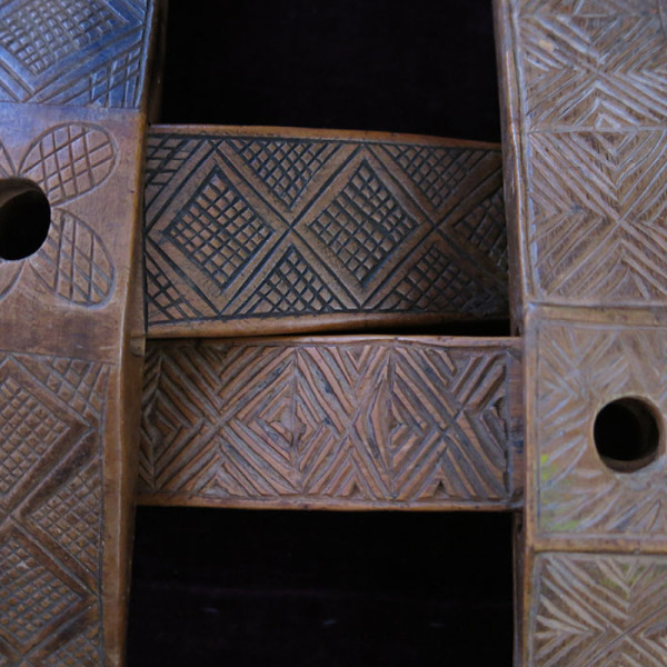 ANATOLIA – KONYA KARAMAN Turkmen tribal pair of wooden spindles