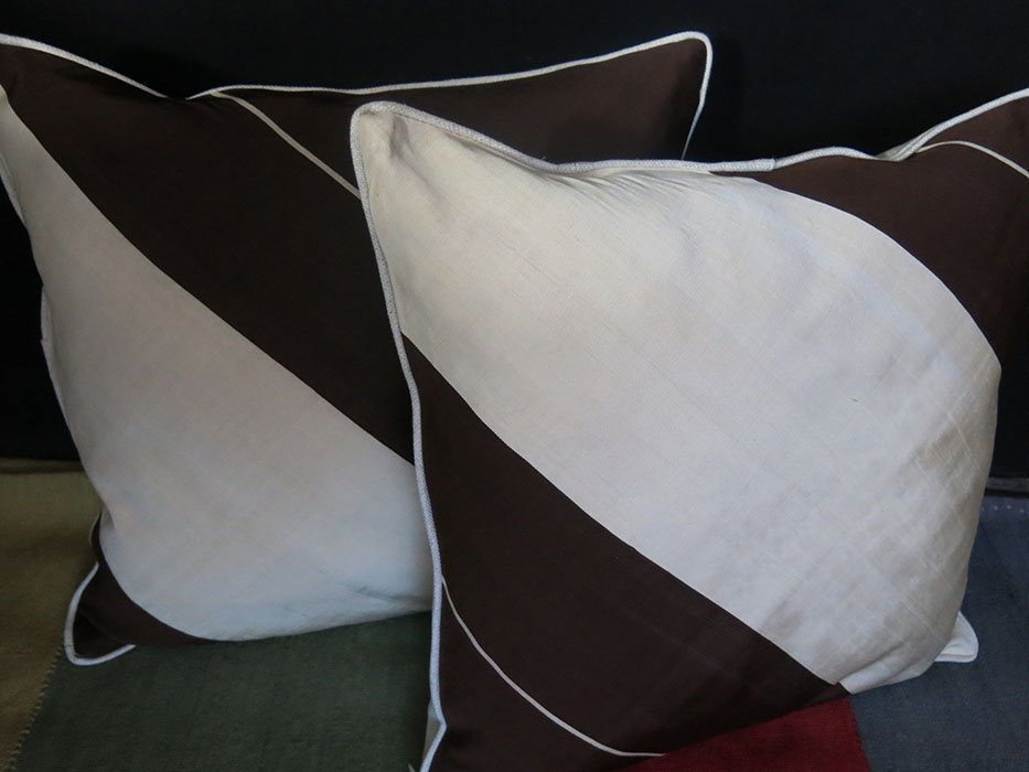 SYRIA - ALEPPO pair of fine silk Pillow covers